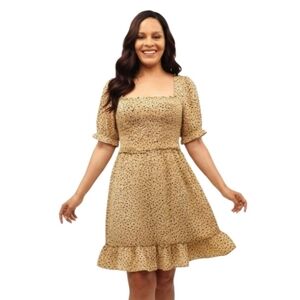 Charmed Hearts -Floral Yellow Dress